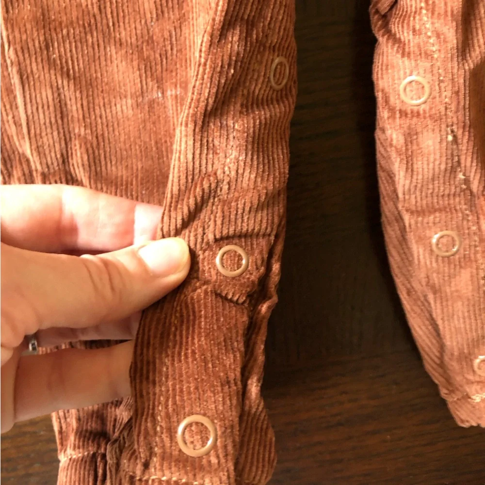 Carters Just One You 2pc Brown Moose Corduroy Overalls & Long Sleeve Top Sz 9 mo